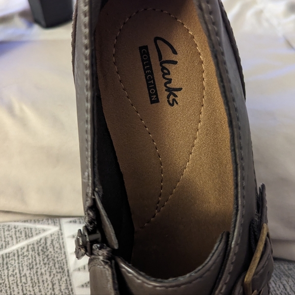 Clarks Grey Brynn Poppy shoe size 8 - Picture 4 of 6